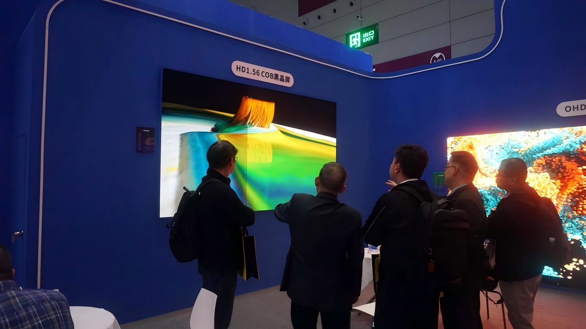 Conference room with NovaVista LED display for streaming